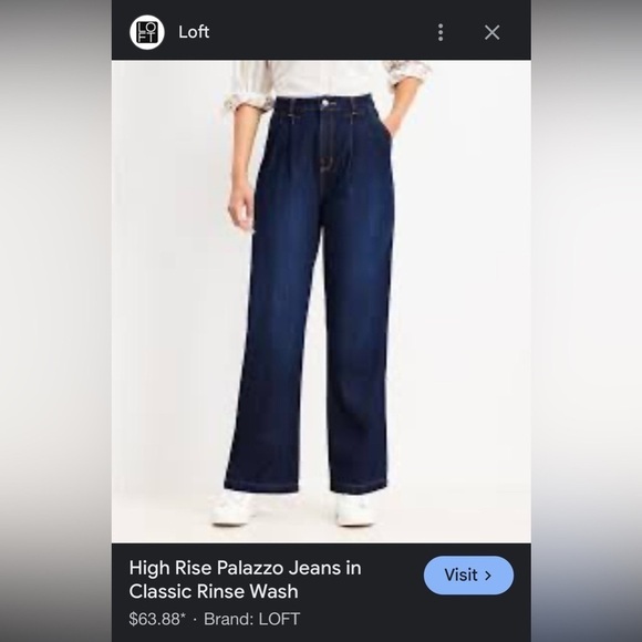 LOFT Denim - Women’s Jeans Palazzo Wide Leg Pants Size 27